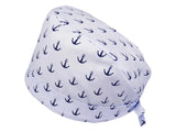 Stoff OP-Haube Anpassbar Blau Anker aus Baumwolle