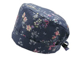 Lesleys OP-Haube für lange Haare Herzblume Blau - Stoff OP-Haube aus 100% Baumwolle