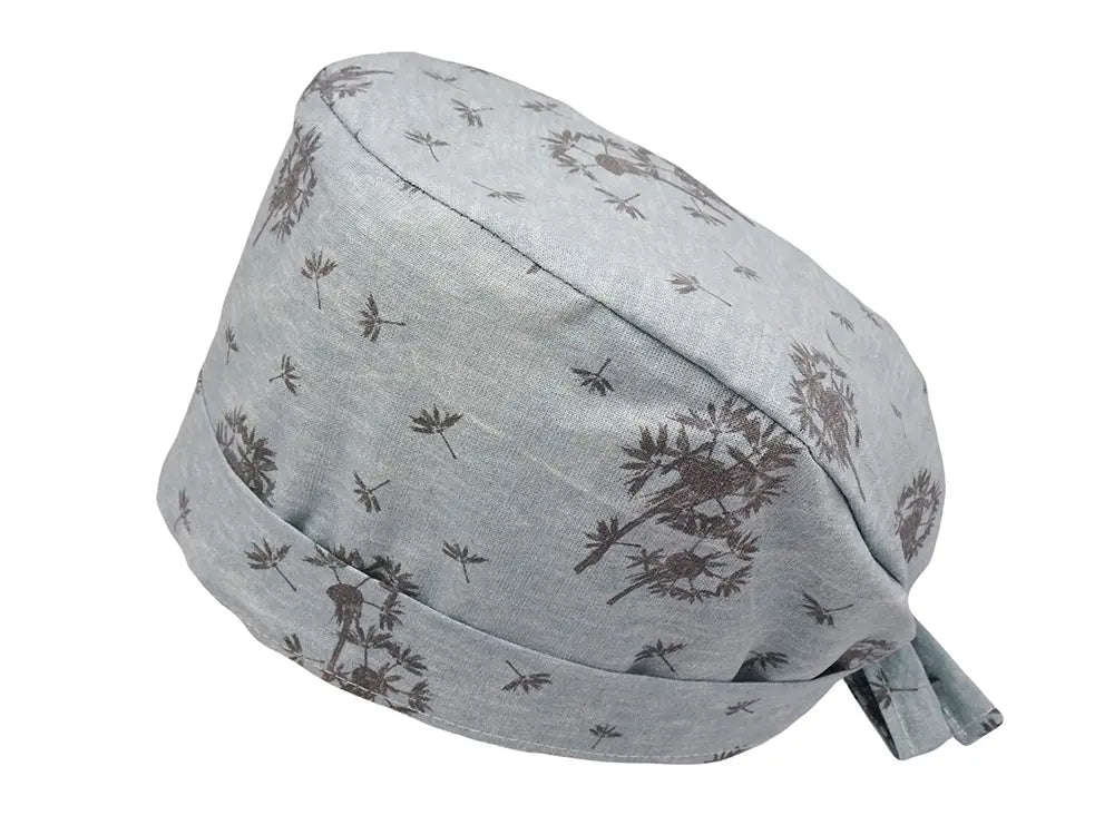 Lesleys OP-Haube für lange Haare Große Pusteblume - Stoff OP-Haube aus 100% Baumwolle