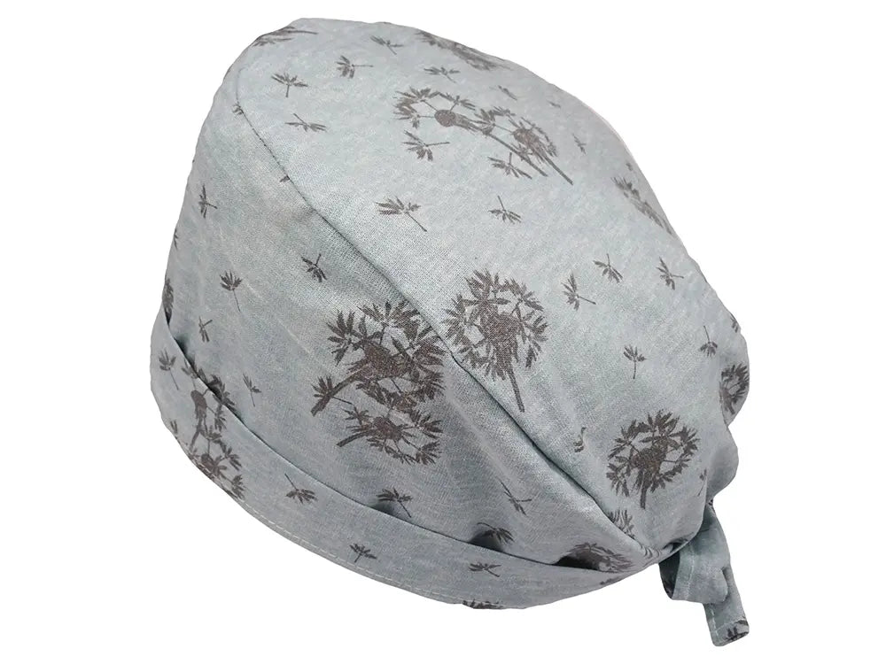 Lesleys OP-Haube für lange Haare Große Pusteblume - Stoff OP-Haube aus 100% Baumwolle
