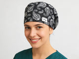 OP-Haube Schwarzes Paisley - Komfort