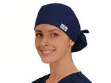 OP Haube Kobaltblau - Ponytail