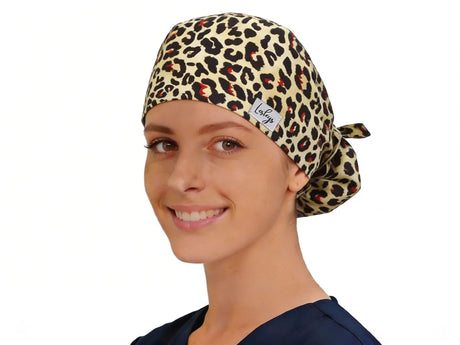 OP Haube Leopard - Ponytail