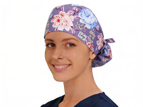 OP Haube Glücksblumen - Ponytail