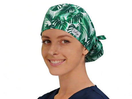 OP Haube Dichte Palmblätter - Ponytail