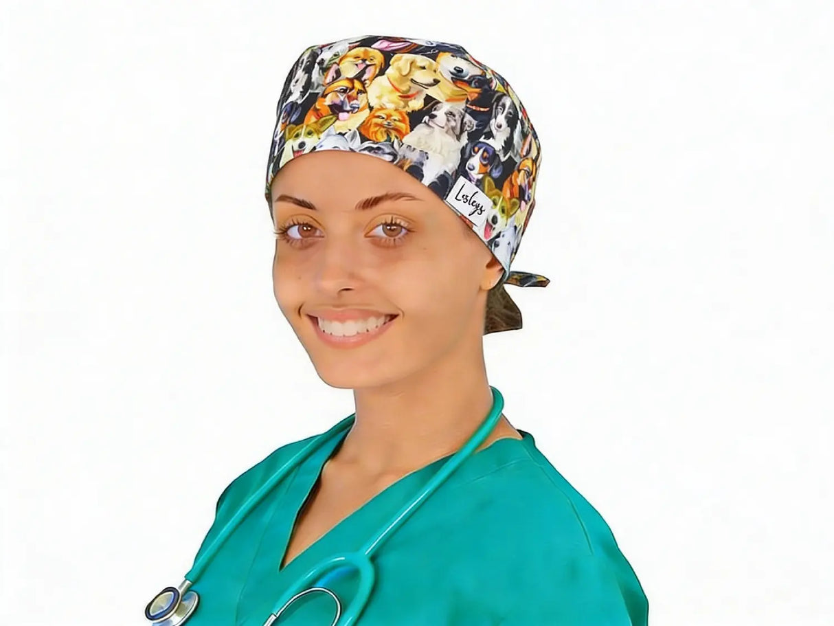 OP Haube Aquarell Hunde - Bandana