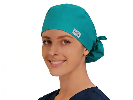 OP Haube Jadegrün - Ponytail