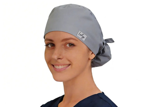 OP Haube Mondsteingrau - Ponytail