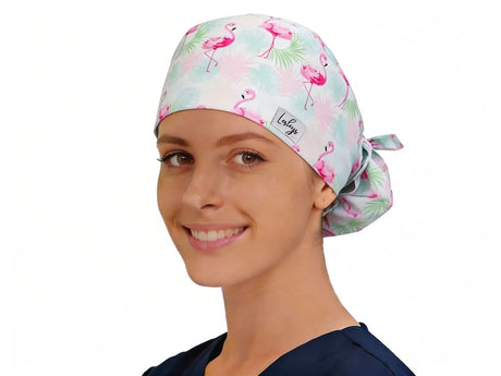 OP Haube Flamingo Sommer - Ponytail