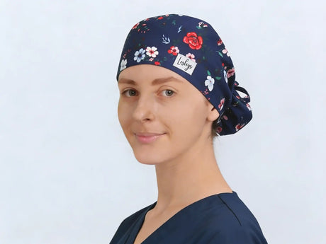 OP Haube Blumenwiese - Ponytail