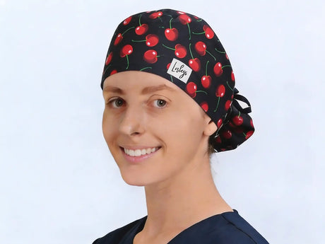 OP Haube Kirschen - Ponytail