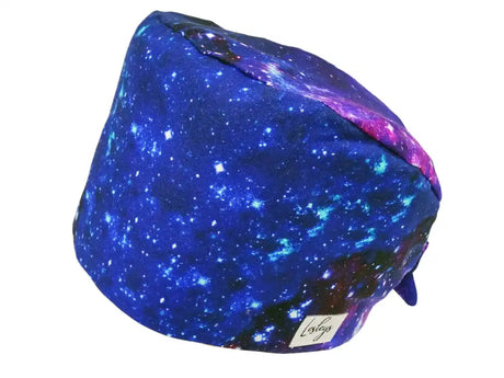 Bandana Stoff OP-Haube Blue Space für kurze Haare aus Baumwolle - Lesleys