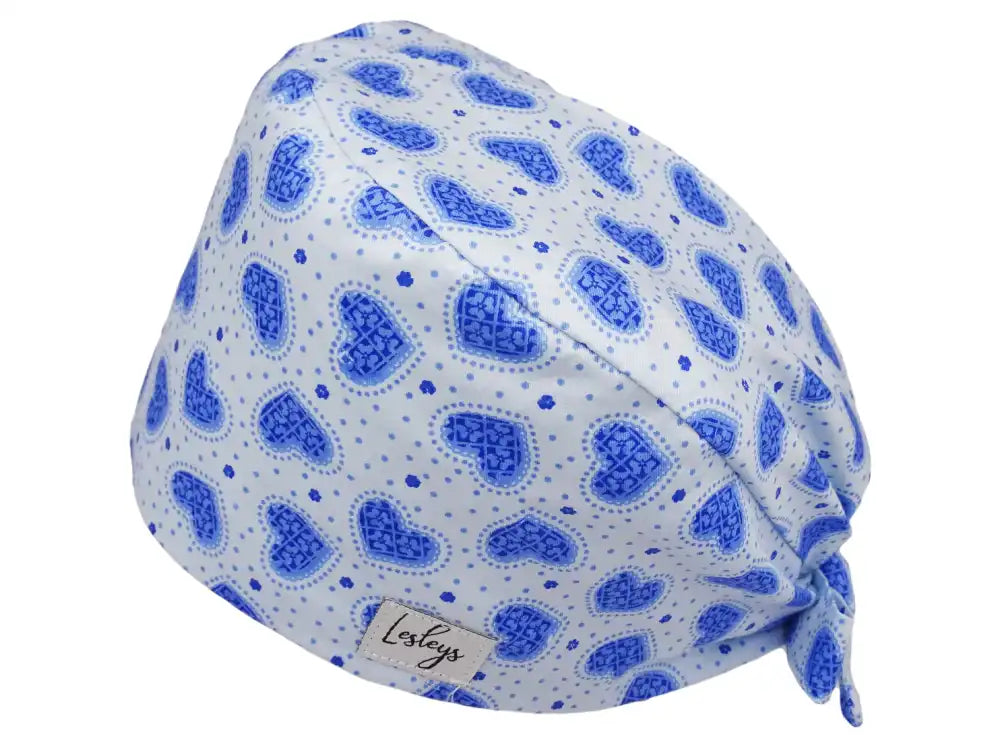 Bandana Stoff OP-Haube Herzklopfen für kurze Haare aus Baumwolle - Lesleys