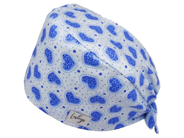 Bandana Stoff OP-Haube Herzklopfen für kurze Haare aus Baumwolle - Lesleys