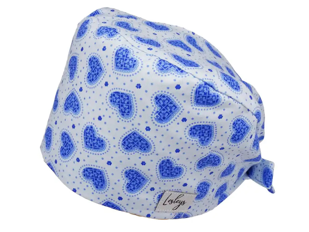 Bandana Stoff OP-Haube Herzklopfen für kurze Haare aus Baumwolle - Lesleys