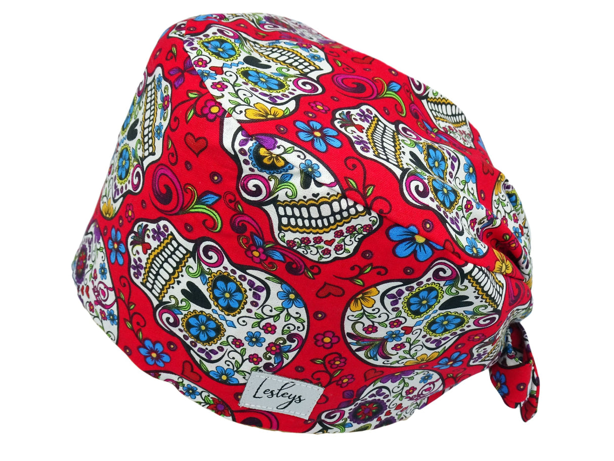 Bandana Stoff OP-Haube Muertos für kurze Haare aus Baumwolle - Lesleys