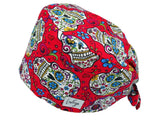 Bandana Stoff OP-Haube Muertos für kurze Haare aus Baumwolle - Lesleys