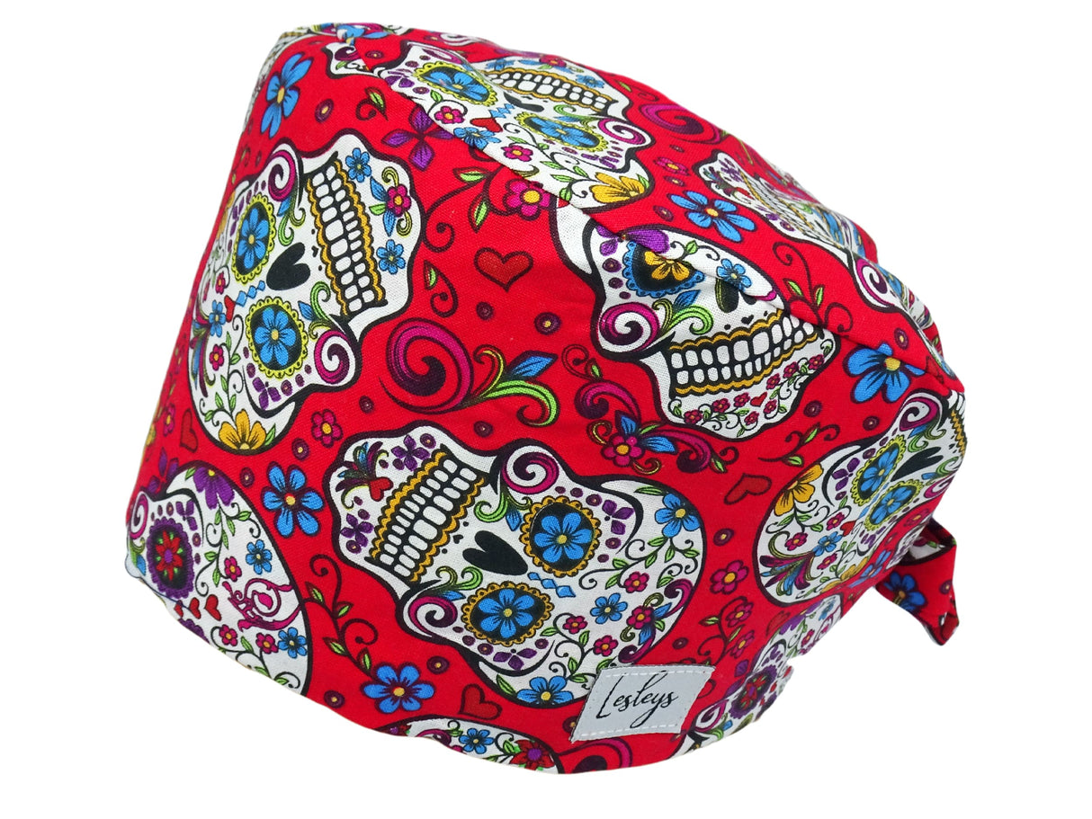 Bandana Stoff OP-Haube Muertos für kurze Haare aus Baumwolle - Lesleys