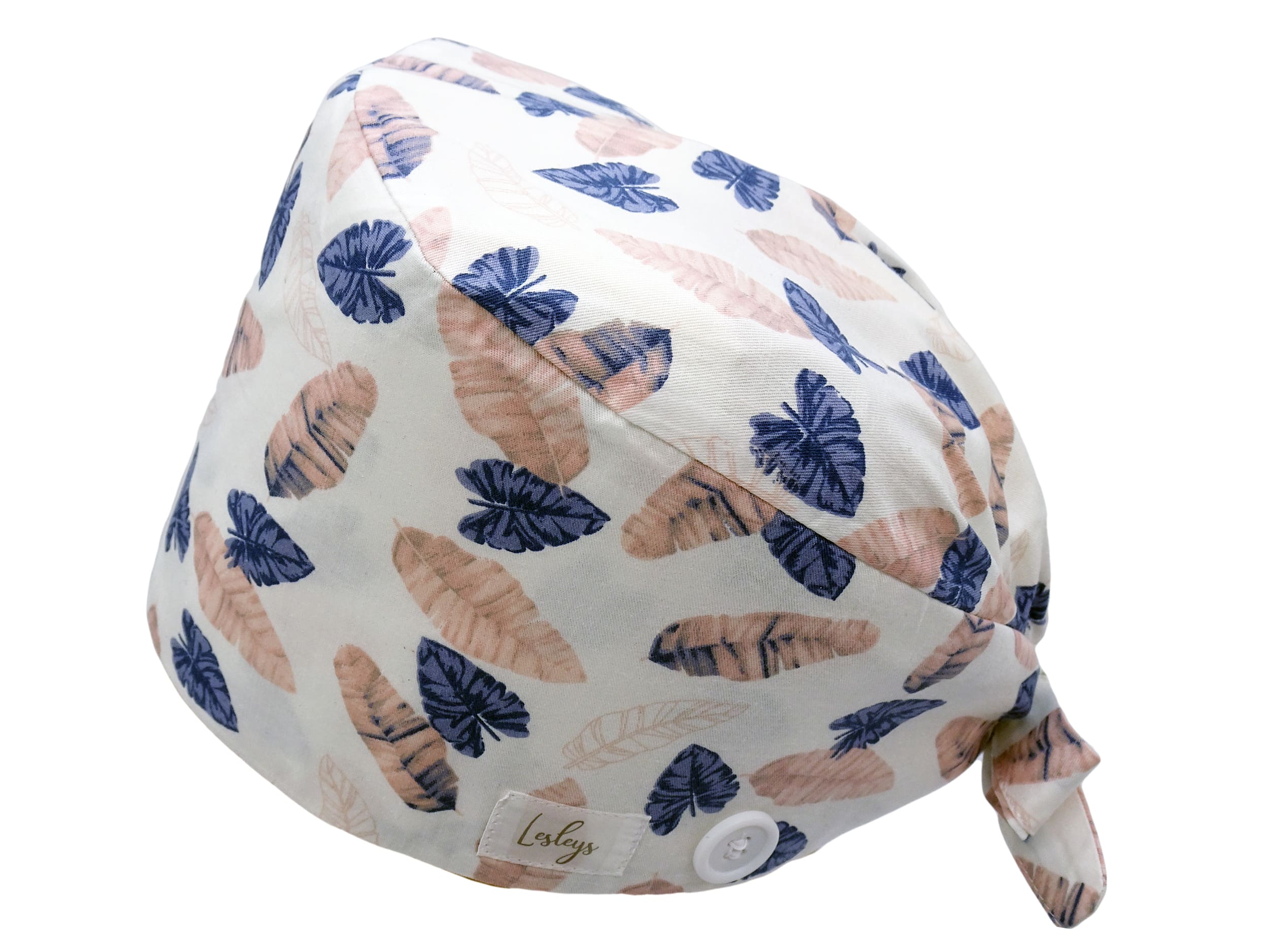 Bandana Stoff OP-Haube Federn für kurze Haare aus Baumwolle - Lesleys