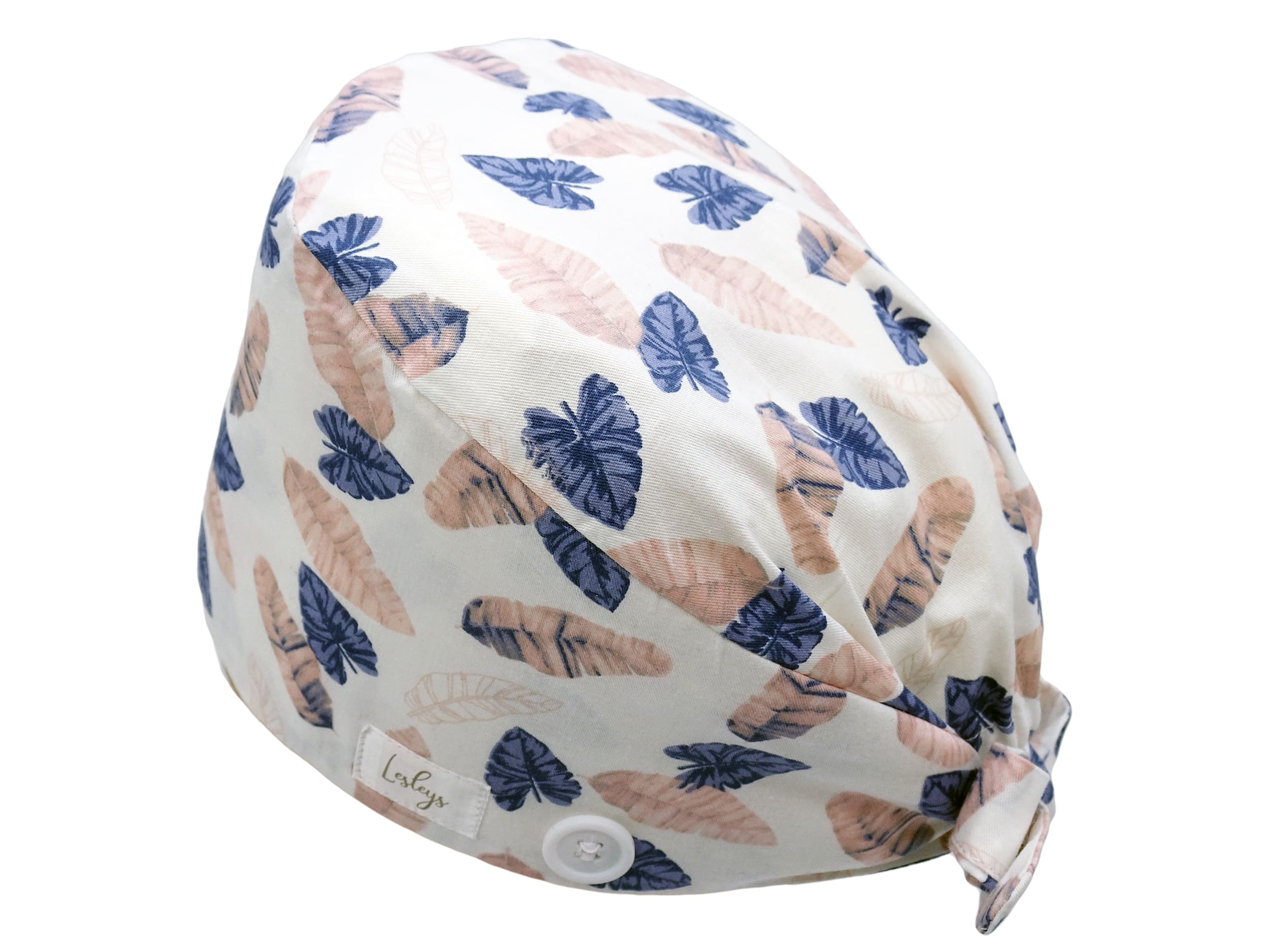 Bandana Stoff OP-Haube Federn für kurze Haare aus Baumwolle - Lesleys