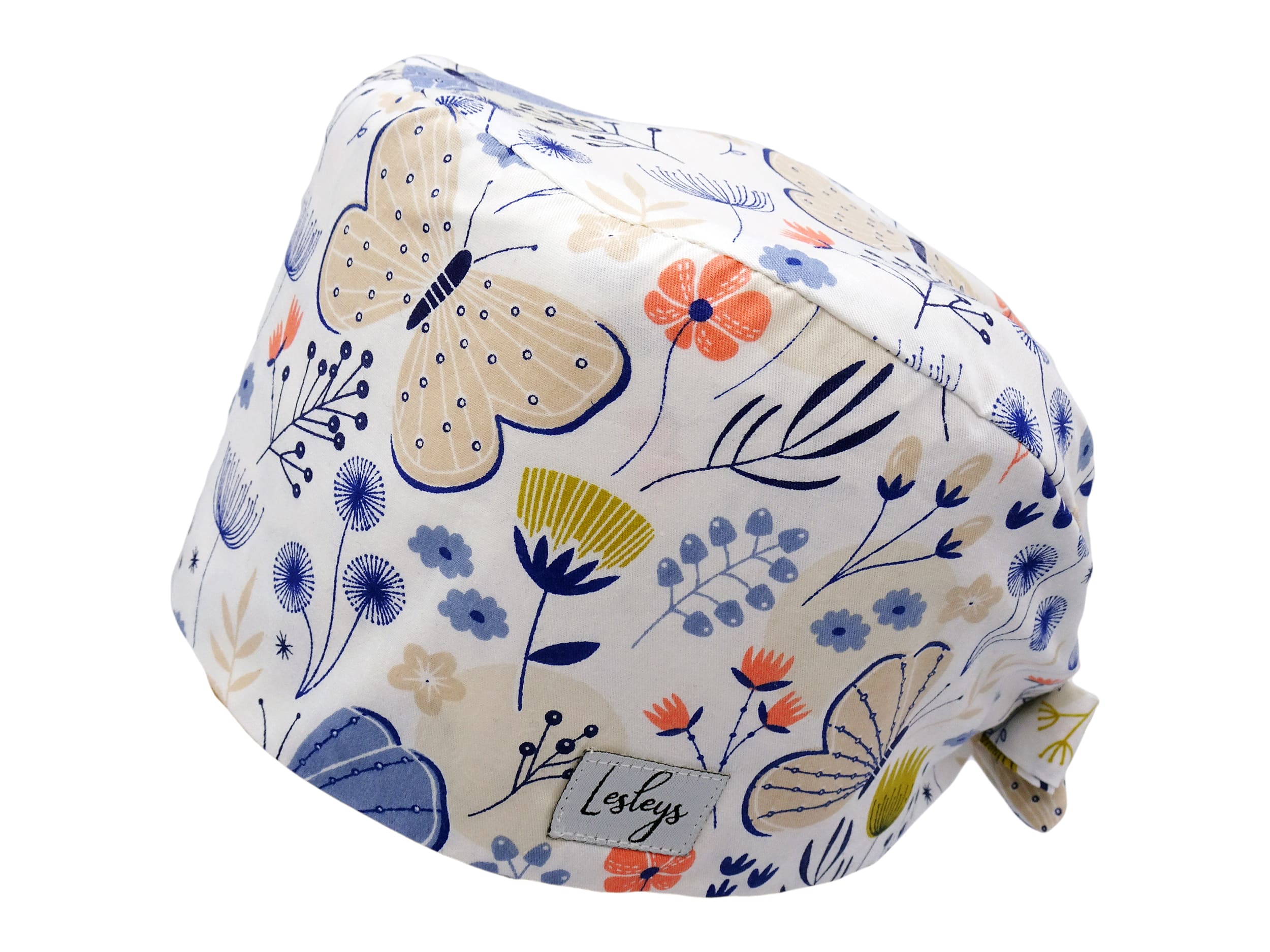 Bandana Stoff OP-Haube Butterfly für kurze Haare aus Baumwolle - Lesleys