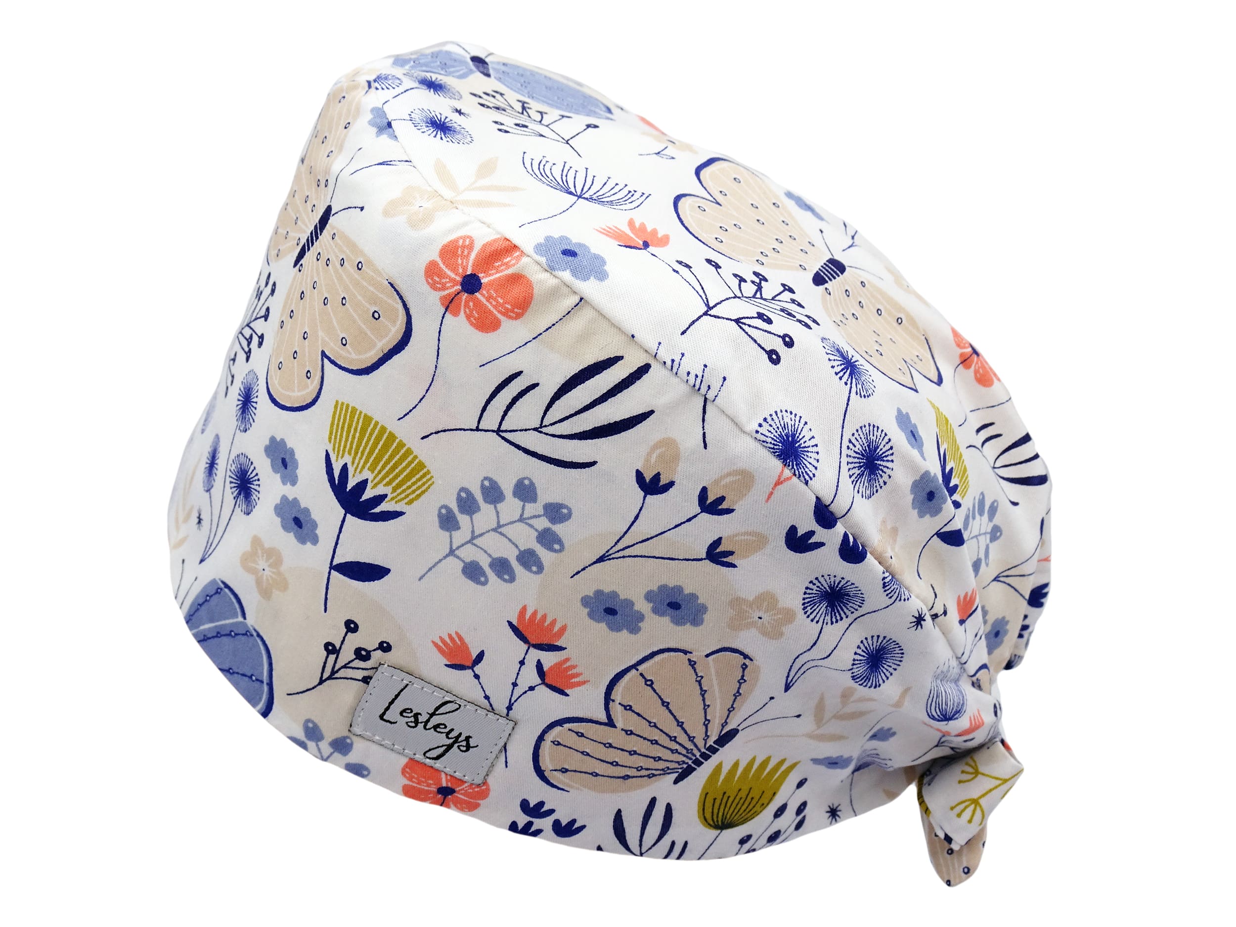 Bandana Stoff OP-Haube Butterfly für kurze Haare aus Baumwolle - Lesleys