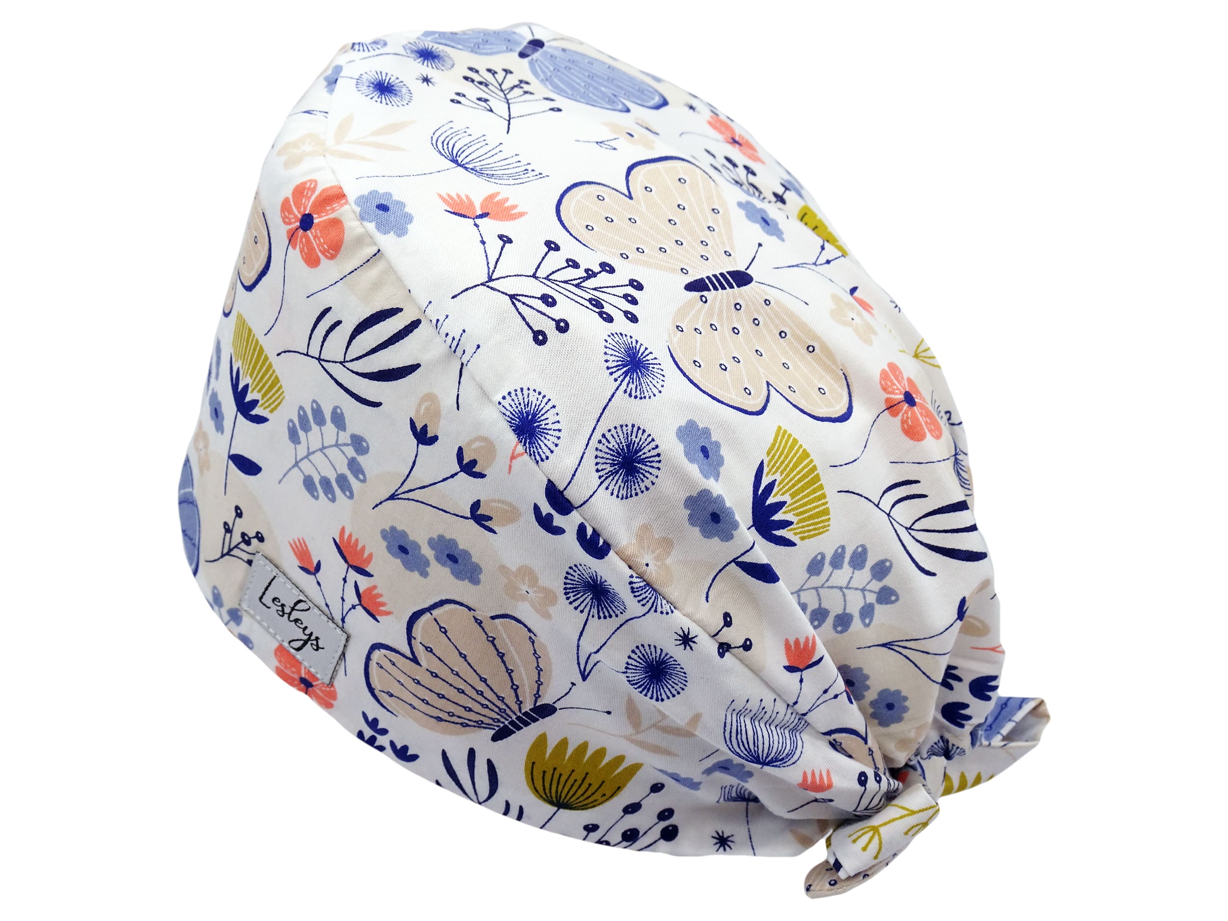 Bandana Stoff OP-Haube Butterfly für kurze Haare aus Baumwolle - Lesleys