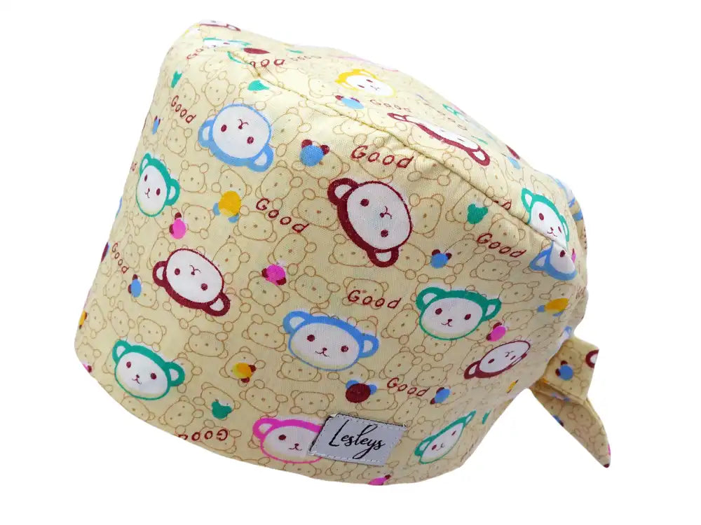 Bandana Stoff OP-Haube Good Bear für kurze Haare aus Baumwolle - Lesleys