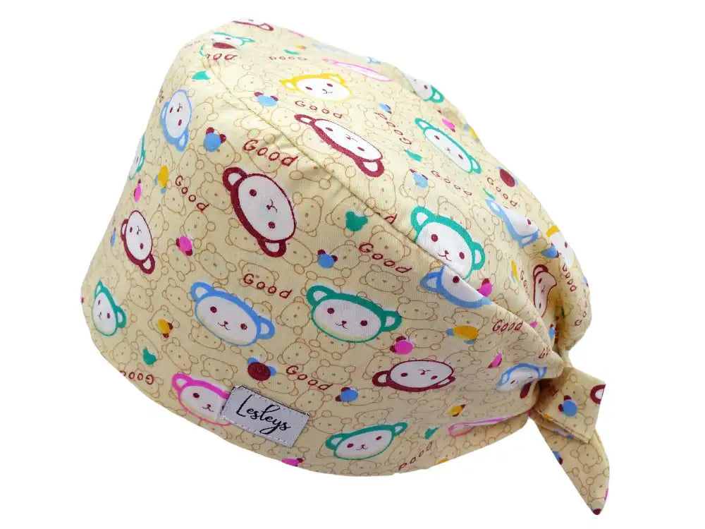 Bandana Stoff OP-Haube Good Bear für kurze Haare aus Baumwolle - Lesleys