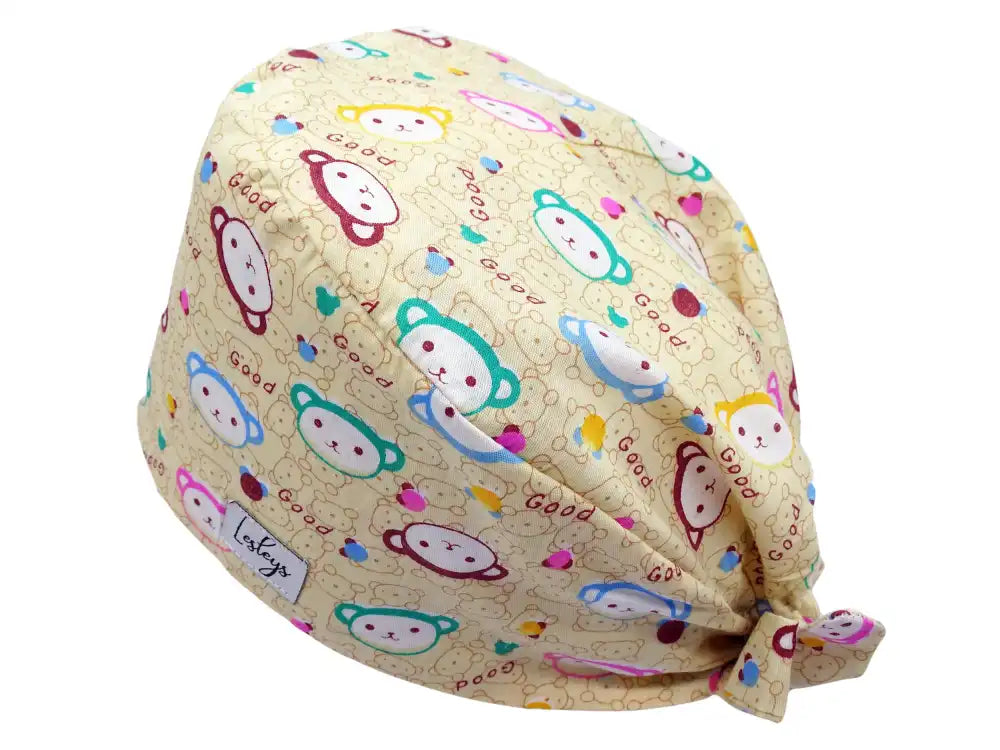 Bandana Stoff OP-Haube Good Bear für kurze Haare aus Baumwolle - Lesleys