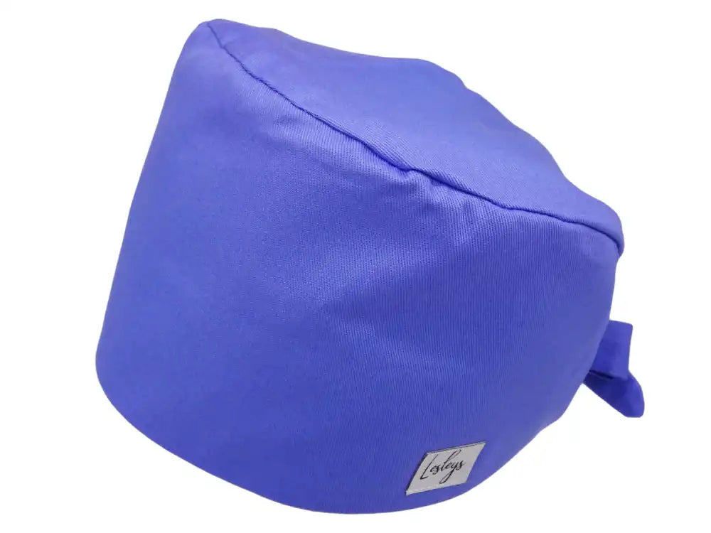 Bandana Stoff OP-Haube Azurblau für kurze Haare aus Baumwolle - Lesleys