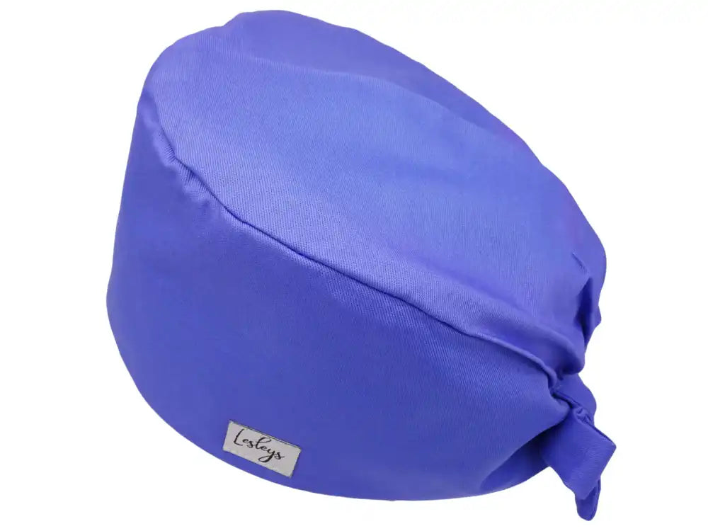 Bandana Stoff OP-Haube Azurblau für kurze Haare aus Baumwolle - Lesleys