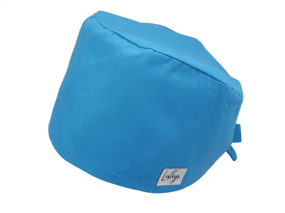Bandana Stoff OP-Haube Blautopas für kurze Haare aus Baumwolle - Lesleys