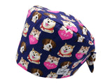 Bandana Stoff OP-Haube Happy Dogs für kurze Haare aus Baumwolle - Lesleys