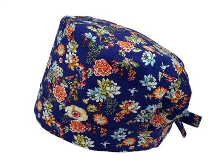 Lesleys OP-Haube für lange Haare Herbstblume - Stoff OP-Haube aus 100% Baumwolle