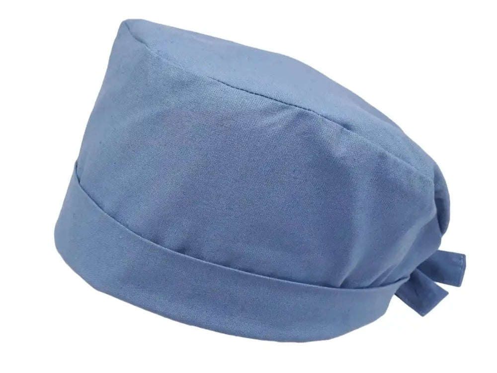 Lesleys OP-Haube für lange Haare Zirkonblau - Stoff OP-Haube aus 100% Baumwolle