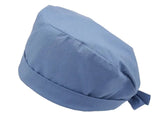 Lesleys OP-Haube für lange Haare Zirkonblau - Stoff OP-Haube aus 100% Baumwolle