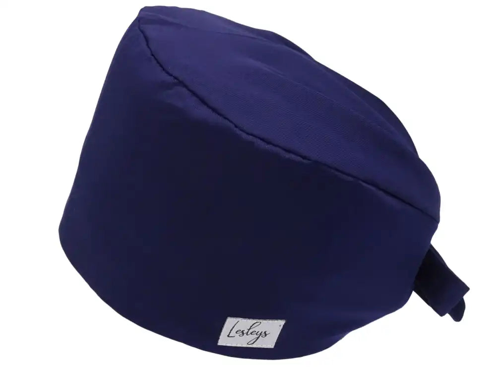 Bandana Stoff OP-Haube Kobaltblau für kurze Haare aus Baumwolle - Lesleys