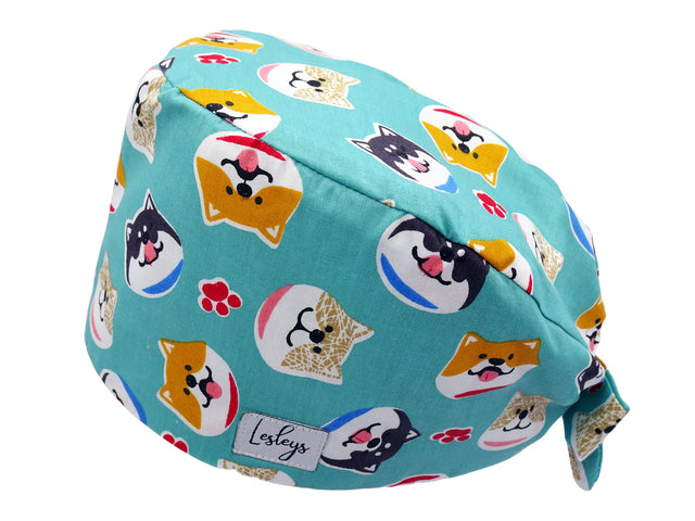 Bandana Stoff OP-Haube Shiba für kurze Haare aus Baumwolle - Lesleys