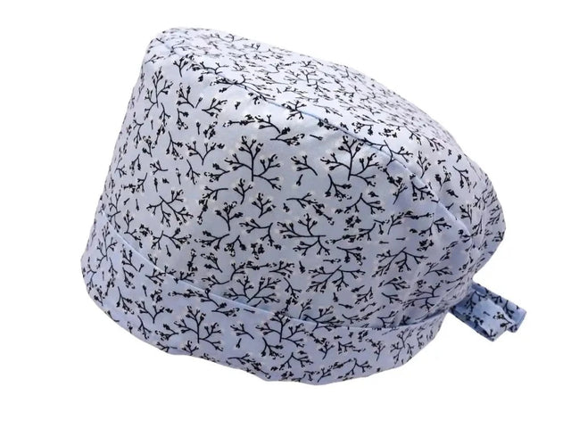 Lesleys OP-Haube für lange Haare Weidenkätzchen - Stoff OP-Haube aus 100% Baumwolle