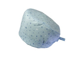 Stoff OP Haube Patschepfötchen (Blau) (100% Baumwolle) - Lesleys OP-Hauben