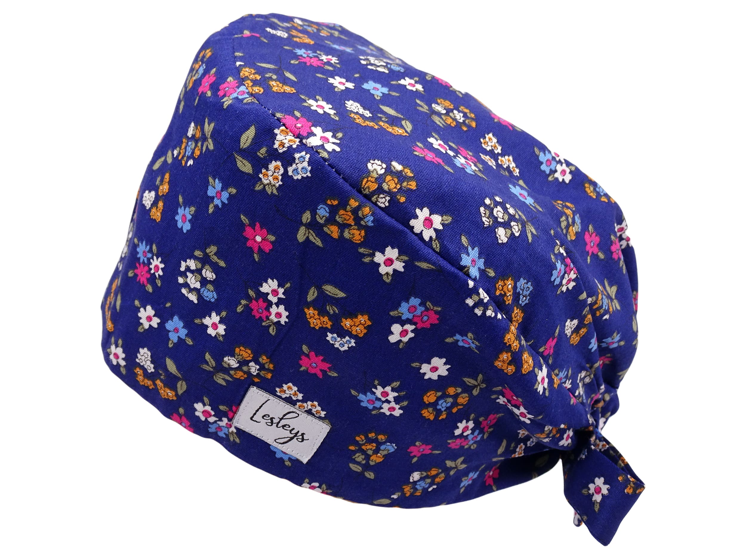 Bandana Stoff OP-Haube Petunien für kurze Haare aus Baumwolle - Lesleys