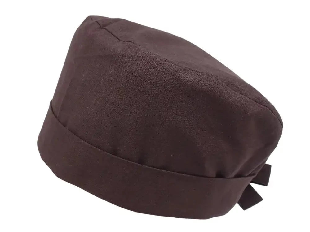 Lesleys OP-Haube für lange Haare Pietersitbraun - Stoff OP-Haube aus 100% Baumwolle