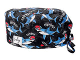 Stoff OP Haube aus Baumwolle need mroe energy. Bunte OP Muetze fuer Damen und Herren