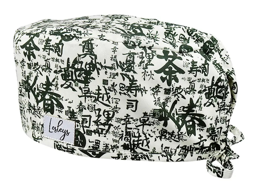 Stoff OP Haube aus Baumwolle Japanisch. Bunte OP Muetze fuer Damen und Herren