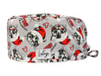 Stoff OP Haube aus Baumwolle Christmas Cats. Bunte OP Muetze fuer Damen und Herren