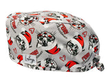 Stoff OP Haube aus Baumwolle Christmas Cats. Bunte OP Muetze fuer Damen und Herren