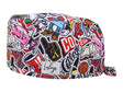 Stoff OP Haube aus Baumwolle College. Bunte OP Muetze fuer Damen und Herren