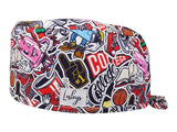 Stoff OP Haube aus Baumwolle College. Bunte OP Muetze fuer Damen und Herren