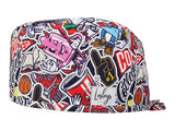 Stoff OP Haube aus Baumwolle College. Bunte OP Muetze fuer Damen und Herren